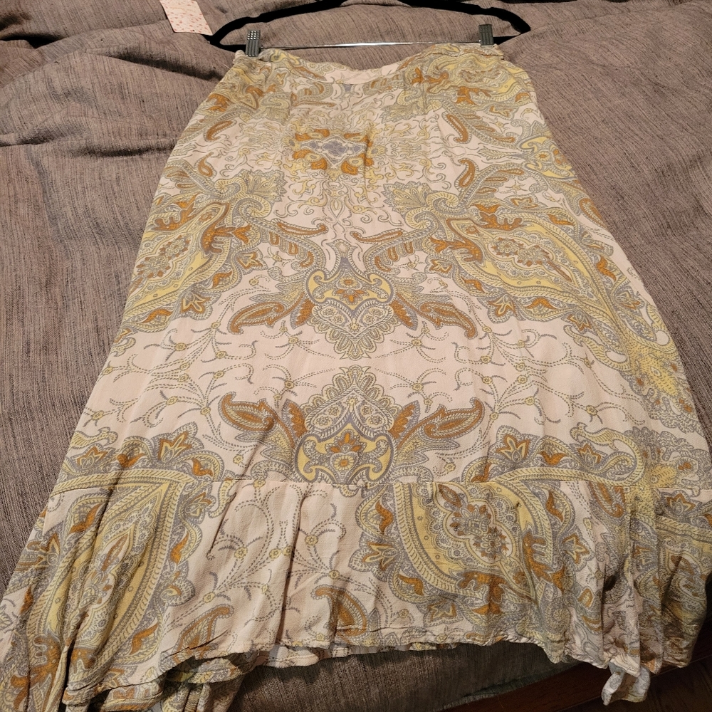 Free people paisley long skirt